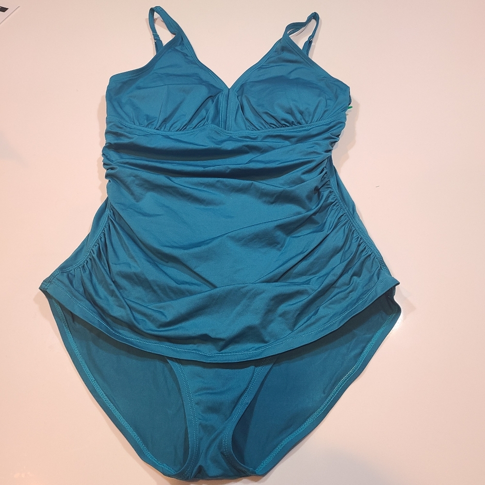 Tommy Bahama Blue One Piece Swimsuit in Size 10